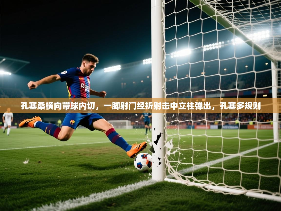 开云体育多语言中文版-孔塞桑横向带球内切，一脚射门经折射击中立柱弹出，孔塞多规则